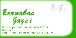 barnabas gazsi business card